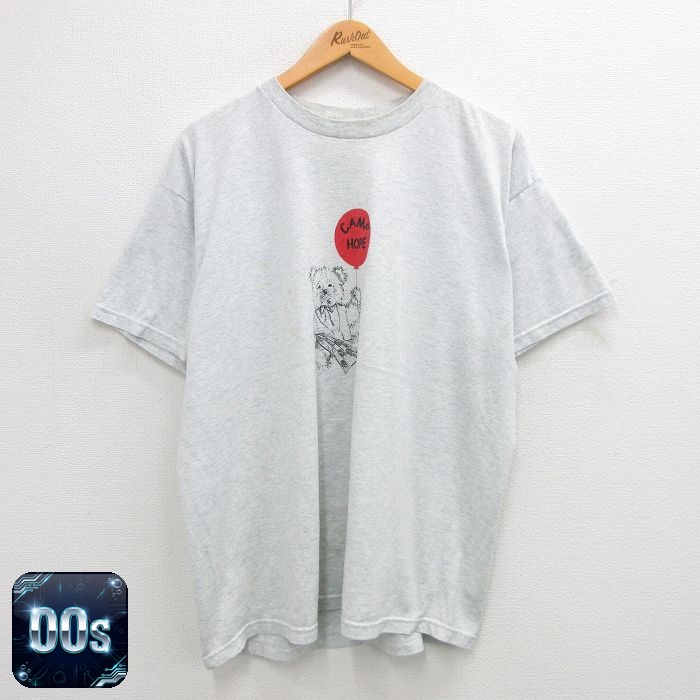 【50%OFF】00s 半袖Tシャツ CAMP HOPE クマ グレー XL | 古着