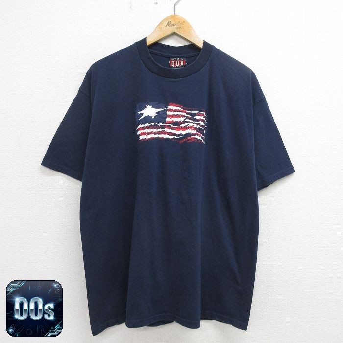 00s 半袖Tシャツ リベリア国旗 ネイビー XL | 古着