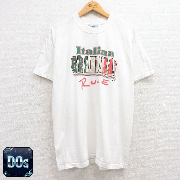 00s 半袖Tシャツ イタリアン ホワイト XL | 古着