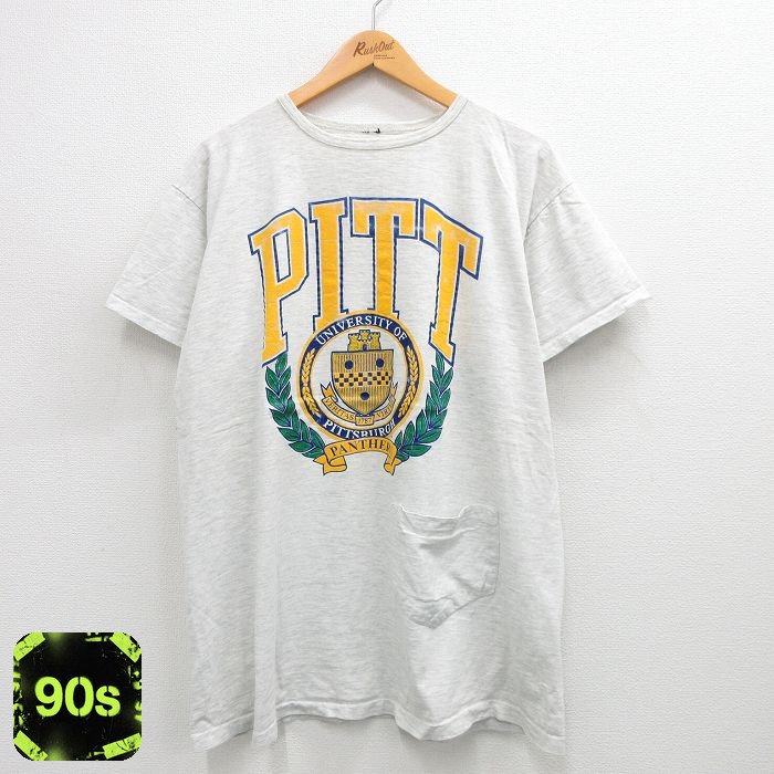 ピッツバーグ 90s 半袖Tシャツ 霜降り グレー メンズXL相当 | 古着