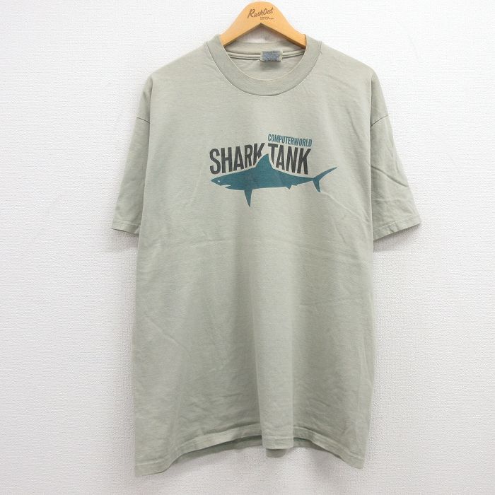 ヘインズ 00s 半袖Tシャツ SHARF TANK グリーン XL | 古着
