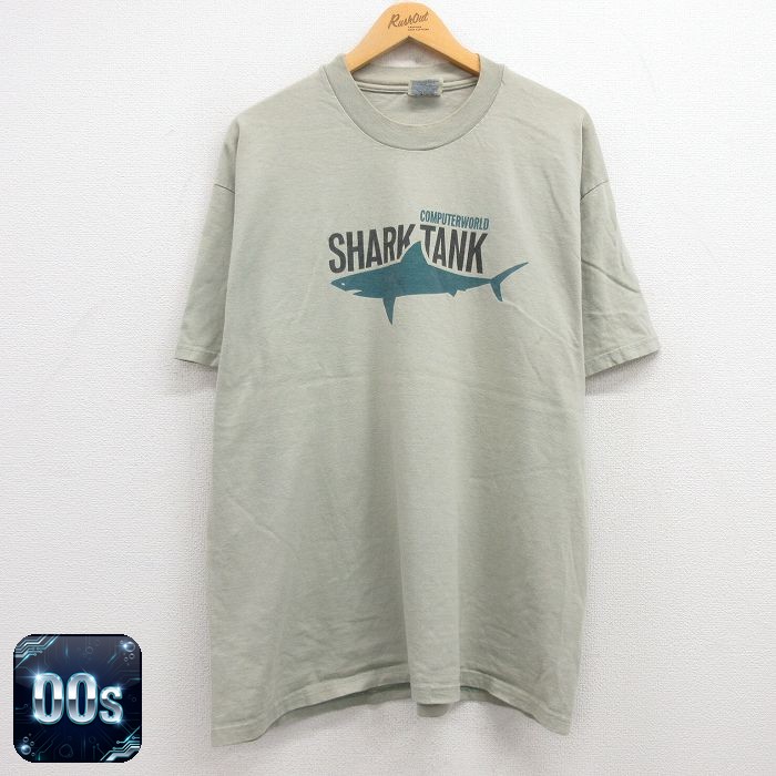 ヘインズ 00s 半袖Tシャツ SHARF TANK グリーン XL | 古着