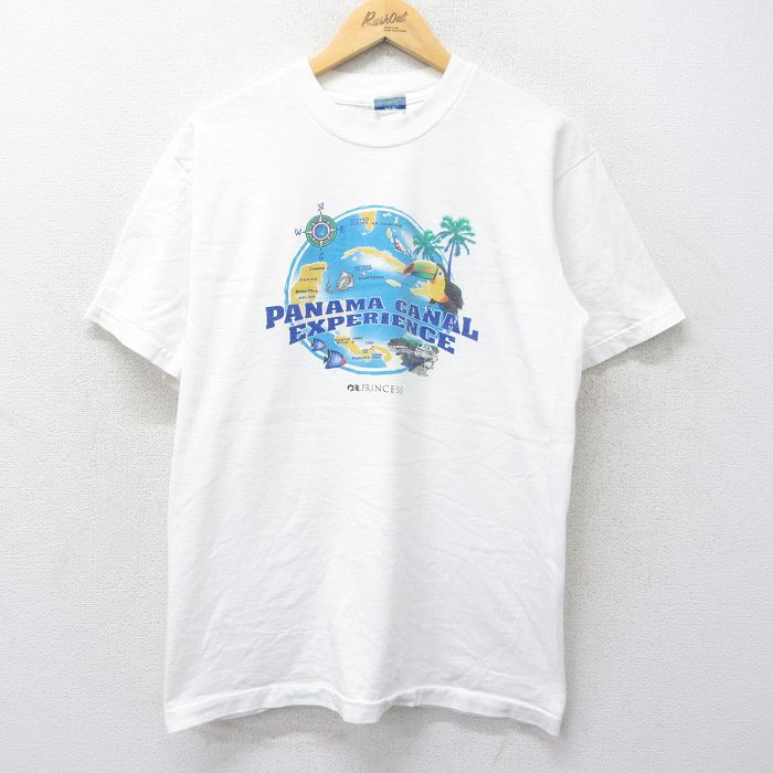 90s 半袖Tシャツ PANAMA CANAL ホワイト XL | 古着