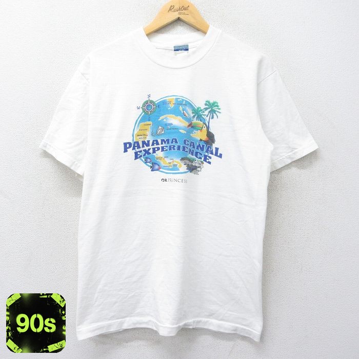 90s 半袖Tシャツ PANAMA CANAL ホワイト XL | 古着