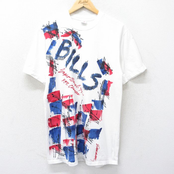 【50%OFF】ジャージーズ 90s 半袖Tシャツ バッファロービルズ ホワイト M | 古着