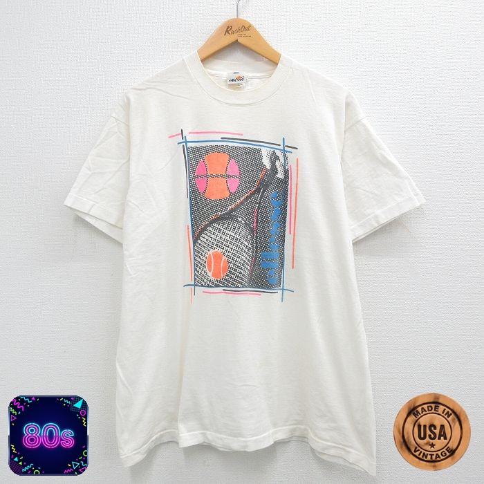 エレッセ 80s 半袖Tシャツ テニス ホワイト メンズXL相当 | 古着