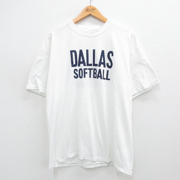 ヘインズ 00s 半袖Tシャツ ソフトボール ホワイト XL | 古着