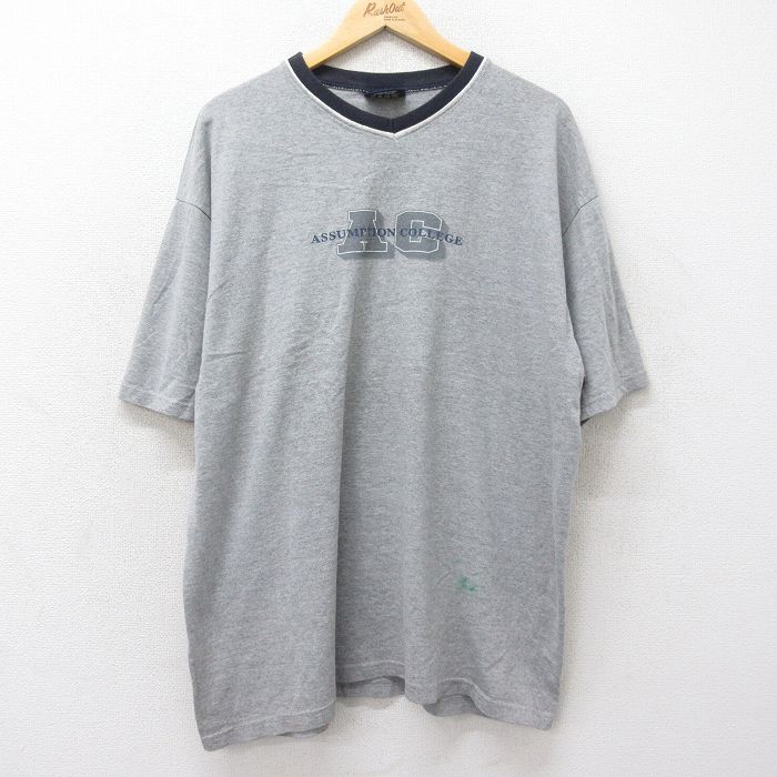 ジャンスポーツ 00s 半袖Tシャツ ASSUMPTION グレー XL | 古着