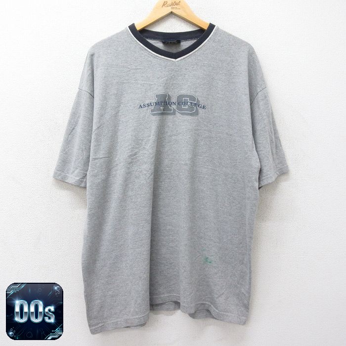 ジャンスポーツ 00s 半袖Tシャツ ASSUMPTION グレー XL | 古着