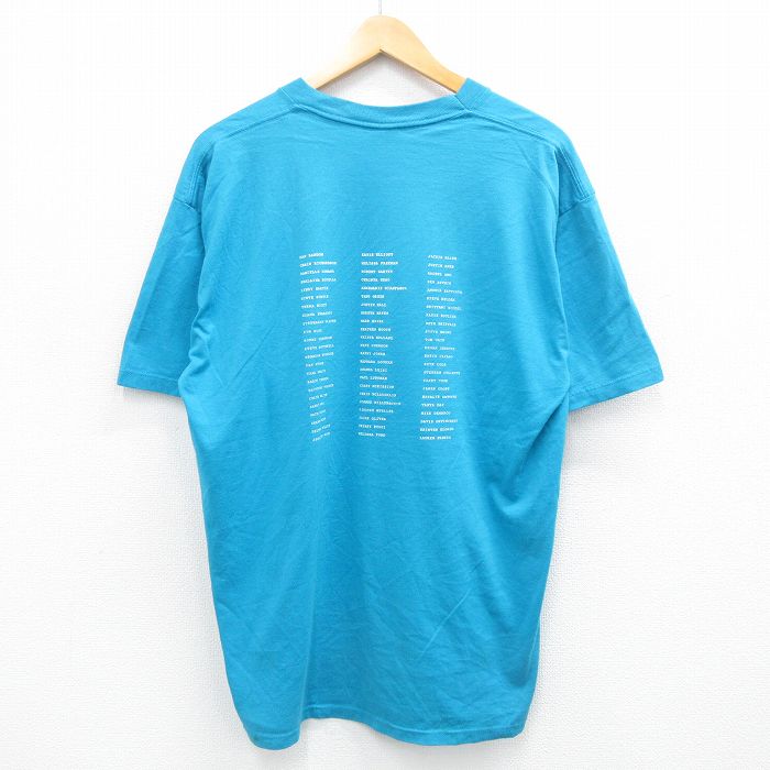 XL★古着 ジャージーズ 半袖 ビンテージ Tシャツ メンズ 90年代 90s CASE JR BAND 大きいサイズ クルーネック USA製 水色 24aug23 中古