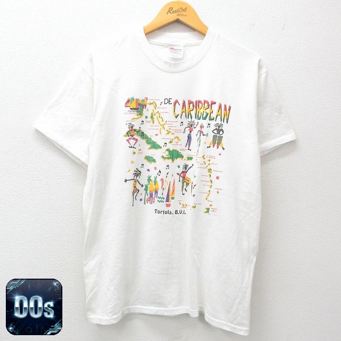ヘインズ 00s 半袖Tシャツ CARIBBEAN ホワイト M | 古着