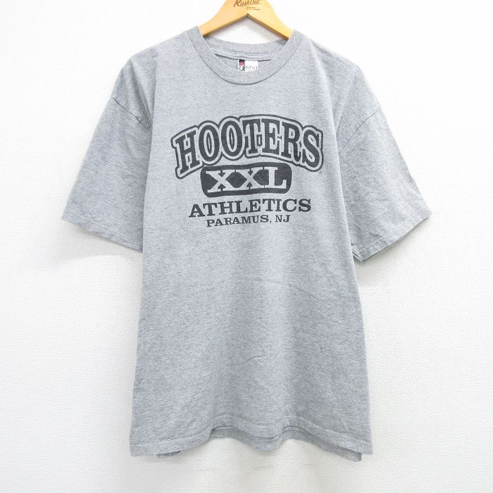 XL★古着 半袖 ビンテージ Tシャツ メンズ 00年代 00s フーターズ 大きいサイズ コットン クルーネック カナダ製 グレー 霜降り 【spe】 25mar29 中古