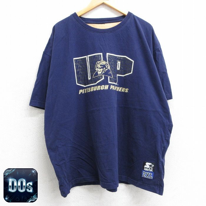 スターター 00s 半袖Tシャツ ピッツバーグパンサーズ ネイビー XL | 古着