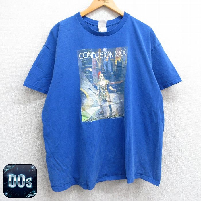 フルーツオブザルーム 00s 半袖Tシャツ 騎士 ブルー XL | 古着