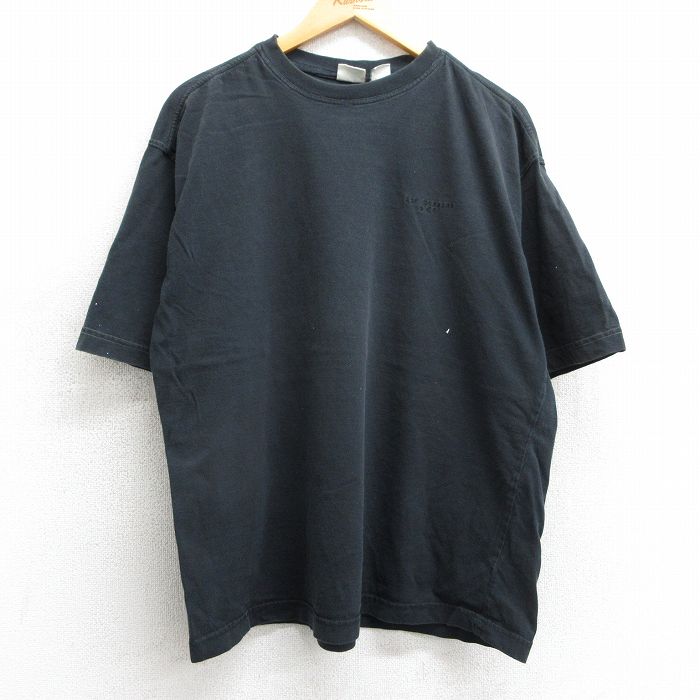 XL★古着 リーバイス Levis 半袖 ビンテージ Tシャツ メンズ 90年代 90s ワンポイントロゴ コットン クルーネック 黒 ブラック 25mar29 中古