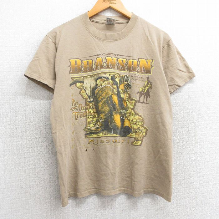 00s 半袖Tシャツ バイオリン ベージュ S | 古着