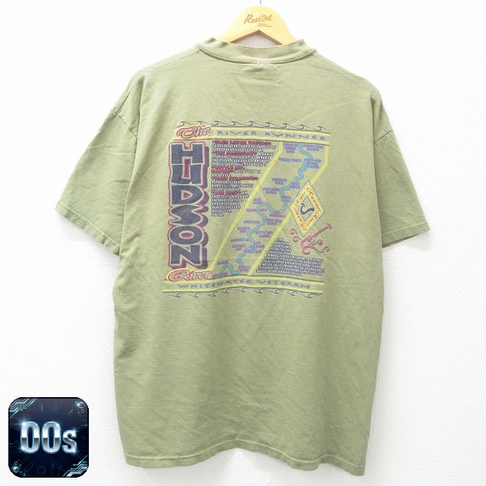 ヘインズ 00s 半袖Tシャツ HUDSON グリーン XL | 古着