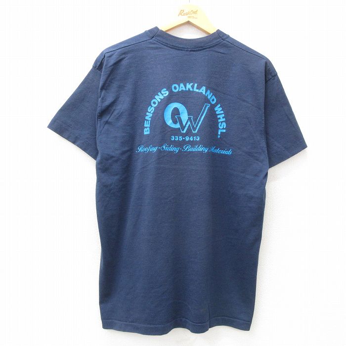 スクリーンスターズ 80s 半袖Tシャツ BENSONS ネイビー L | 古着
