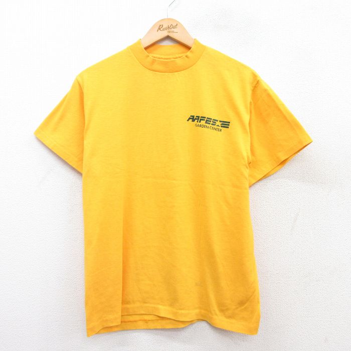 M★古着 半袖 ビンテージ Tシャツ メンズ 90年代 90s AAFES クルーネック USA製 黄 イエロー 25apr02 中古