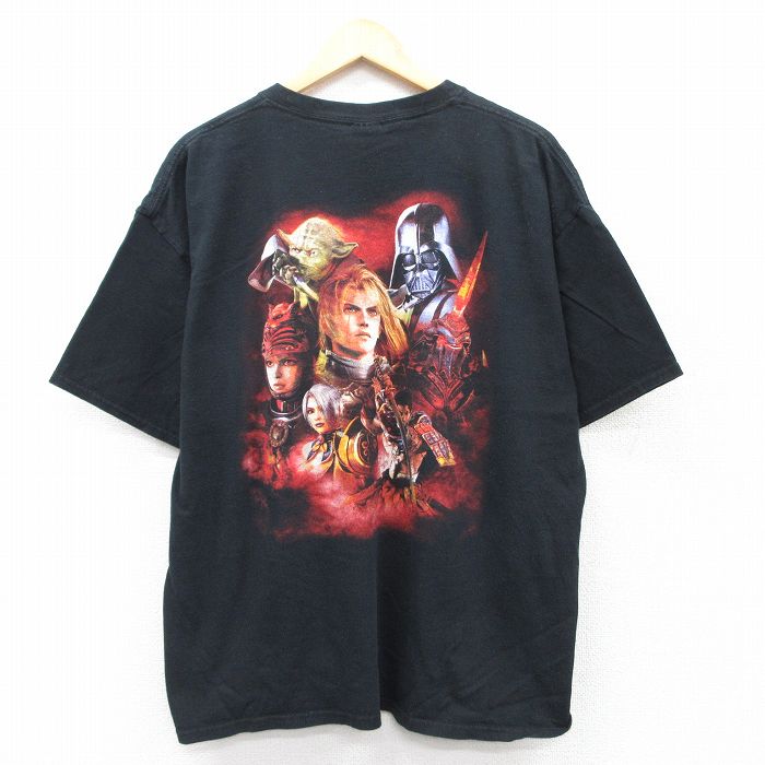 XL★古着 半袖 ビンテージ Tシャツ メンズ 00年代 00s ゲーム ソウルキャリバー 大きいサイズ コットン クルーネック 黒 ブラック 【spe】 25apr02 中古