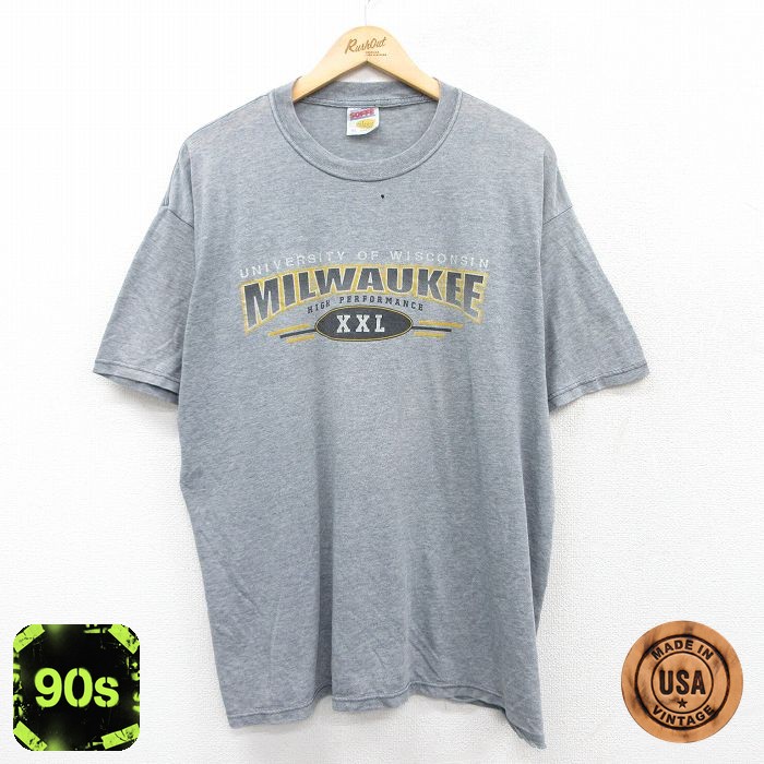 90s 半袖Tシャツ MILWAUKEE グレー XL | 古着