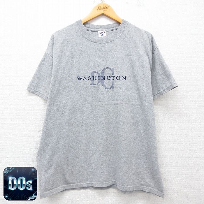 00s 半袖Tシャツ ワシントンDC グレー霜降り XL | 古着
