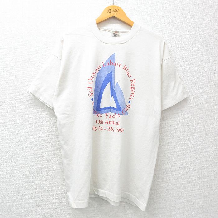【50%OFF】フルーツオブザルーム 半袖Tシャツ OP ホワイト XL | 古着