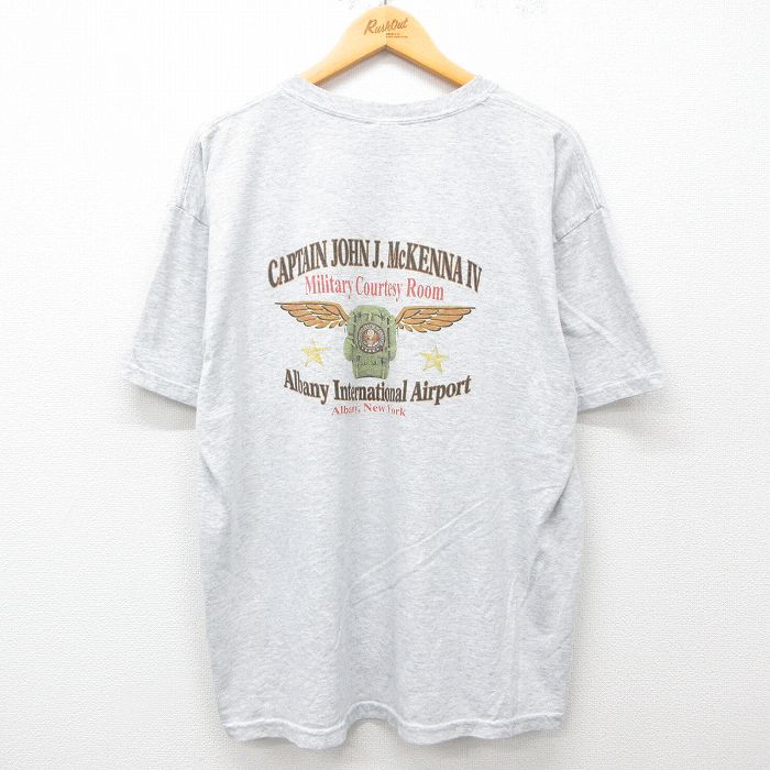 00s 半袖Tシャツ オールバニ国際空港 グレー XL | 古着