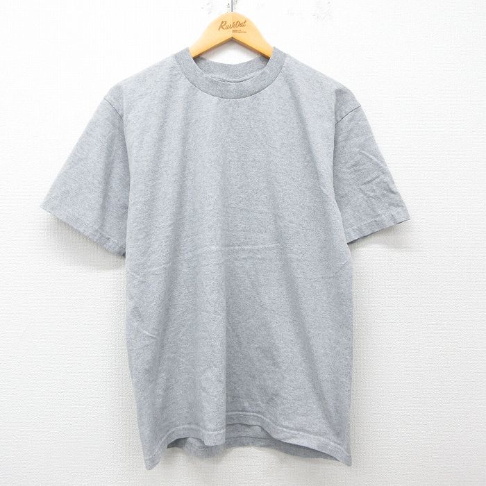 L★古着 プロクラブ 半袖 ビンテージ Tシャツ メンズ 00年代 00s 無地 クルーネック グレー 霜降り 25apr04 中古