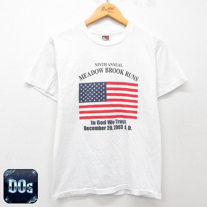 【50%OFF】フルーツオブザルーム 00s 半袖Tシャツ RUN ホワイト XS | 古着