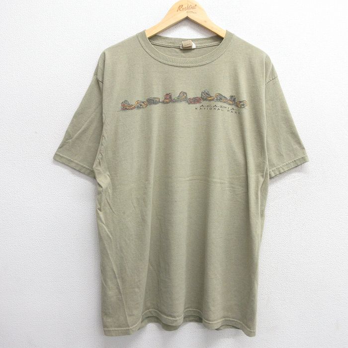 90s 半袖Tシャツ 靴 グリーン XL | 古着