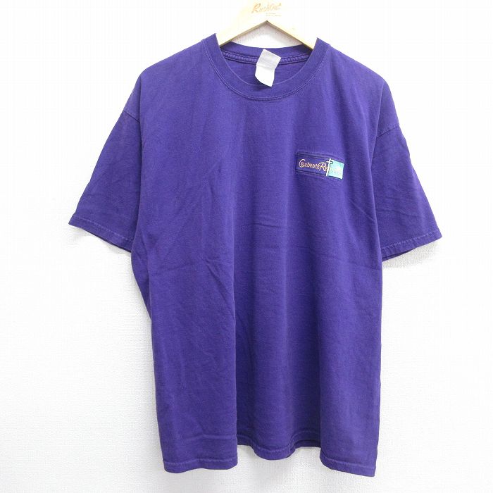 XL★古着 半袖 ビンテージ Tシャツ メンズ 00年代 00s CELEbRatE 大きいサイズ コットン クルーネック 紫 パープル 25apr05 中古