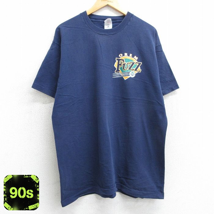 フルーツオブザルーム 90s 半袖Tシャツ OREM FUZZ ネイビー XL | 古着
