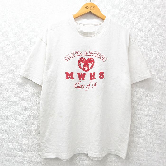 XL★古着 半袖 ビンテージ Tシャツ メンズ 00年代 00s MWHS クルーネック 白 ホワイト 25apr07 中古