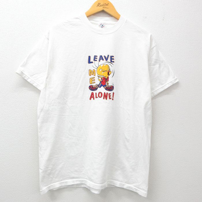 XL★古着 半袖 ビンテージ Tシャツ メンズ 00年代 00s トゥイーティー コットン クルーネック 白 ホワイト 25apr07 中古