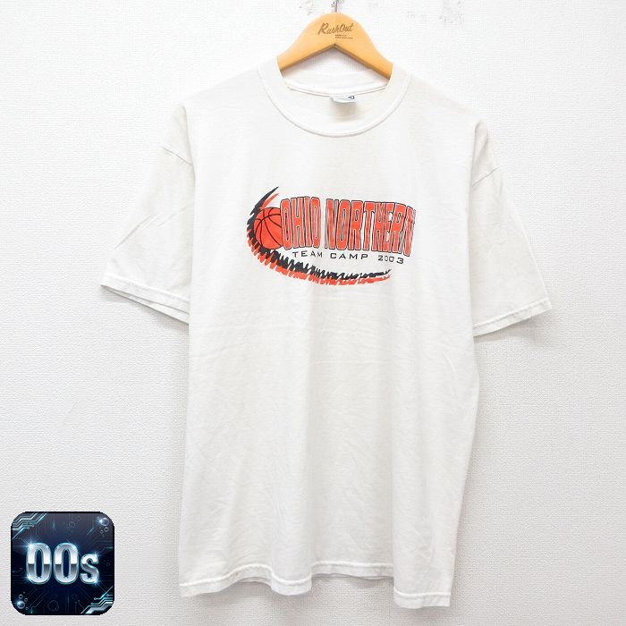 00s 半袖Tシャツ オハイオバスケットボール ホワイト XL | 古着