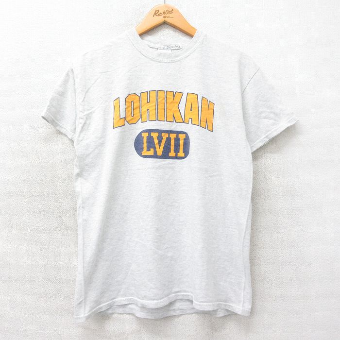 M★古着 半袖 ビンテージ Tシャツ メンズ 00年代 00s LOHIKAN CAMP クルーネック 薄グレー 霜降り 25apr07 中古