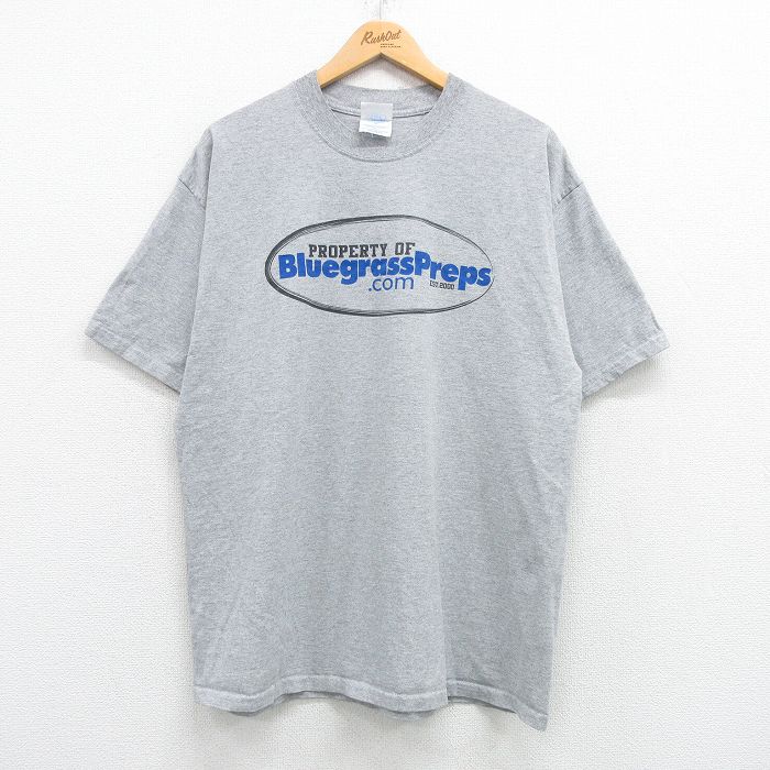 XL★古着 半袖 ビンテージ Tシャツ メンズ 00年代 00s Bluegrass Preps クルーネック グレー 霜降り 25apr08 中古