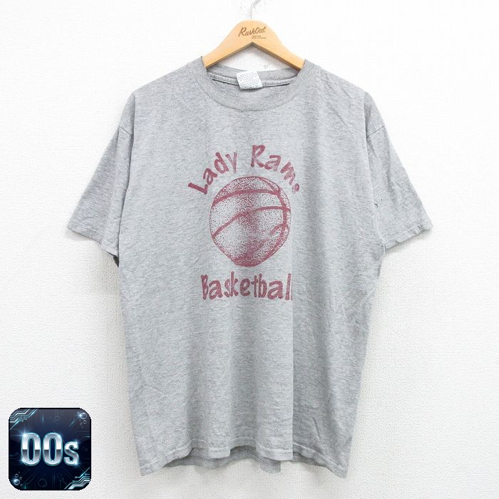 00s 半袖Tシャツ バスケットボール グレー L | 古着