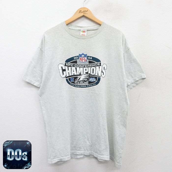 【50%OFF】フルーツオブザルーム 00s 半袖Tシャツ NFL フィラデルフィアイーグルス グレー XL | 古着