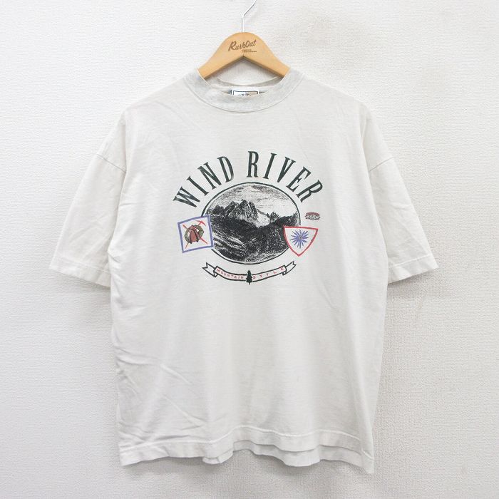 90s 半袖Tシャツ WIND RIVER ホワイト XL | 古着