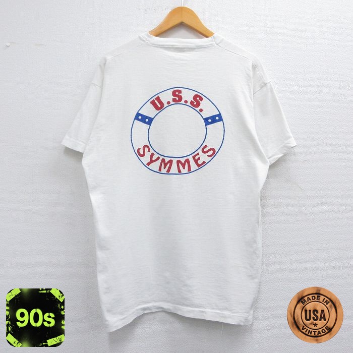 フルーツオブザルーム 90s 半袖Tシャツ U.S.S SYMMES ホワイト XL | 古着