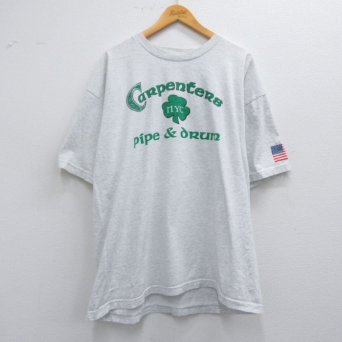 XL★古着 半袖 ビンテージ Tシャツ メンズ 00年代 00s カーペンターズ 大きいサイズ コットン クルーネック USA製 グレー 霜降り 25apr11 中古
