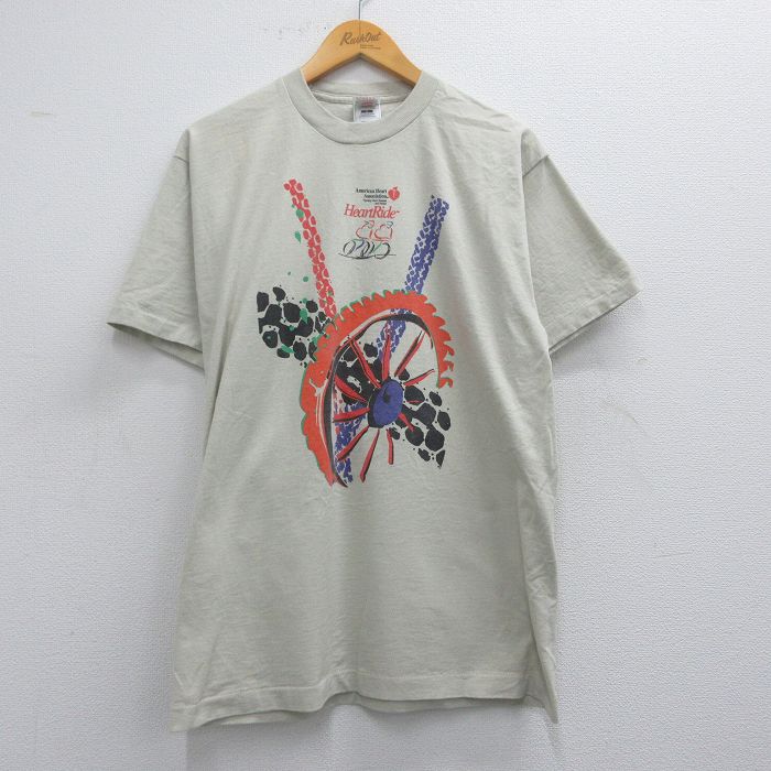 フルーツオブザルーム 90s 半袖Tシャツ タイヤ企業広告 ベージュ L | 古着