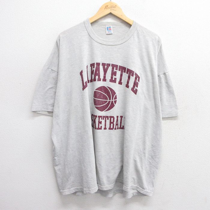 ラッセル 80s 半袖Tシャツ バスケットボール グレー XL | 古着
