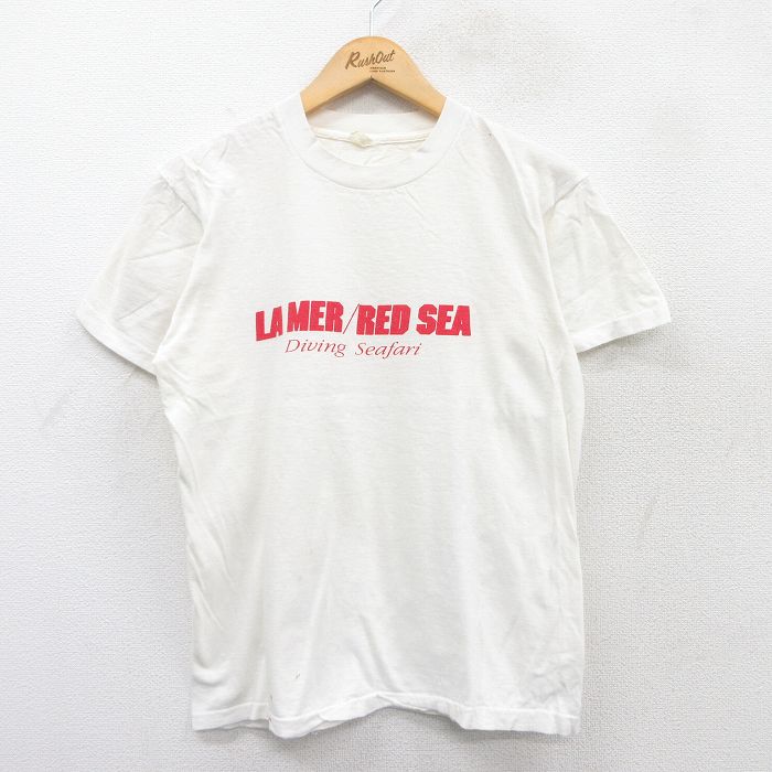 M★古着 スクリーンスターズ 半袖 ビンテージ Tシャツ メンズ 80年代 80s LA MER RED SEA クルーネック 白 ホワイト 25apr15 中古