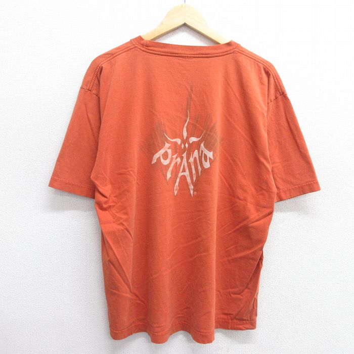 XL★古着 半袖 ビンテージ Tシャツ メンズ 00年代 00s プラナ PrAna クルーネック オレンジ 【spe】 25apr15 中古