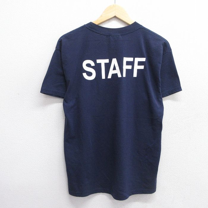 M★古着 ヘインズ Hanes 半袖 ビンテージ Tシャツ メンズ 00年代 00s Community Center スタッフ クルーネック 紺 ネイビー 25apr15 中古