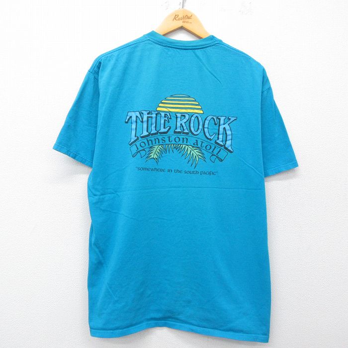 ジャージーズ 90s 半袖Tシャツ THE ROCK ライトブルー XL | 古着
