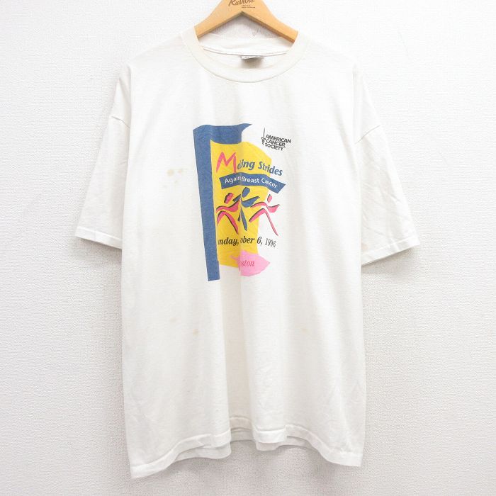 【20%OFF】XL★古着 オニータ ONEITA 半袖 ビンテージ Tシャツ メンズ 90年代 90s ボストン 大きいサイズ クルーネック 白 ホワイト 25apr16 中古